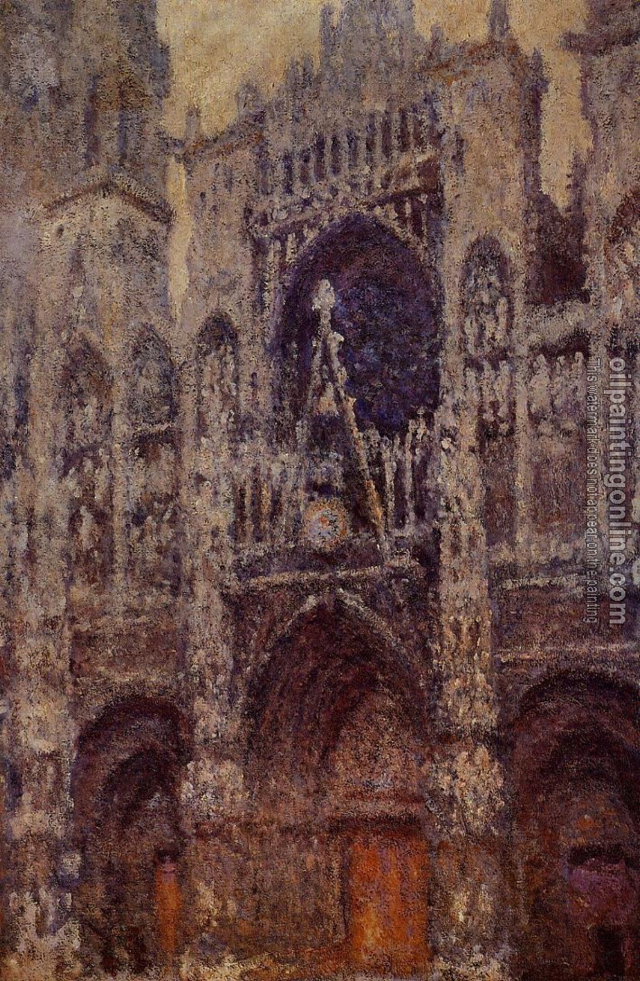 Monet, Claude Oscar - Rouen Cathedral, Grey Weather